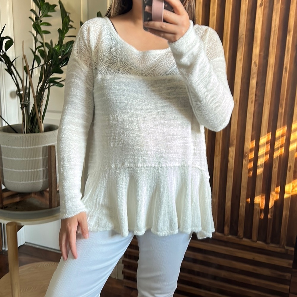 Free People Kristobel Babydoll Peplum‎ Tunic Top. Size S